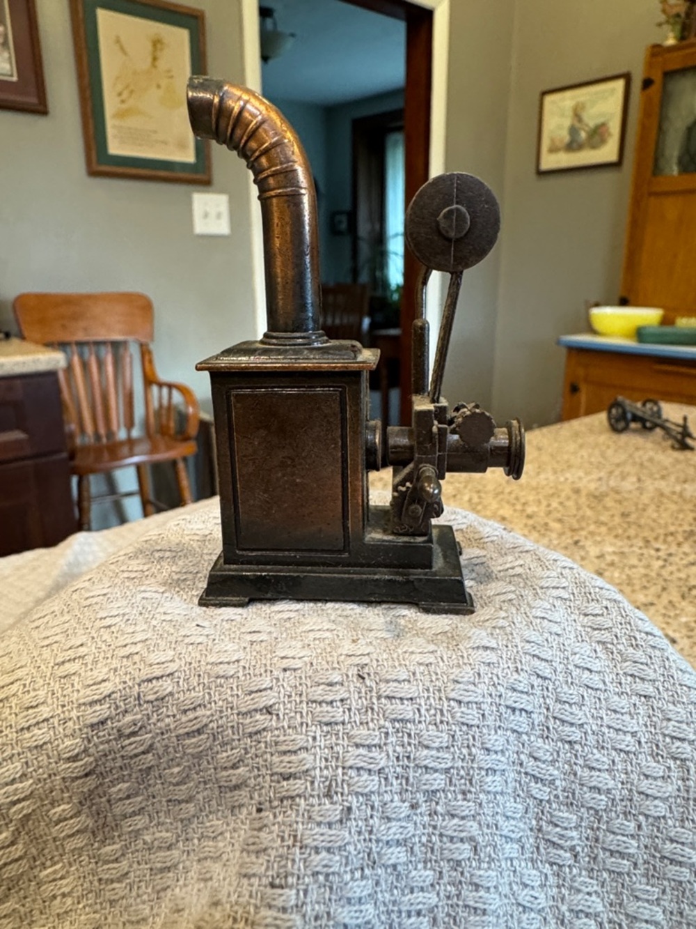 Antique Metal Toy Stove / Projector Pencil Sharpener